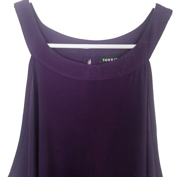 Torrid Tank Top High Neck Tank Top Sleeveless Blouse Women 2X Purple Casual Top - Picture 2 of 6